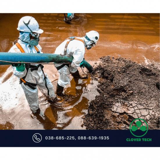 รับล้างถังเคมี ถังบำบัดน้ำเสีย ระยอง - โคลเวอร์เทค - รับดูดทรายร้อน ดูดขี้เถ้า